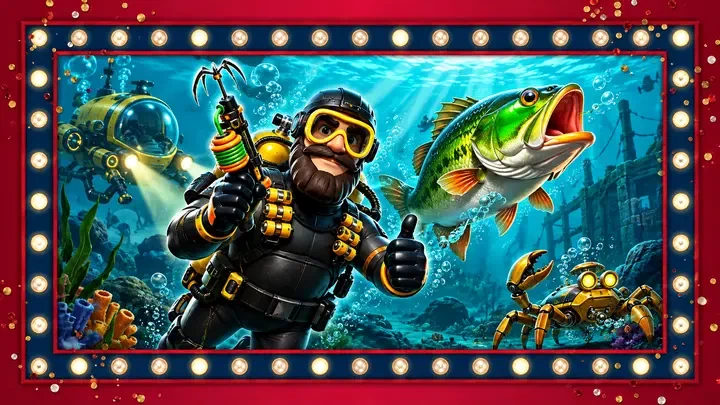 Ilustración inspirada en Big Bass Mission Fishin