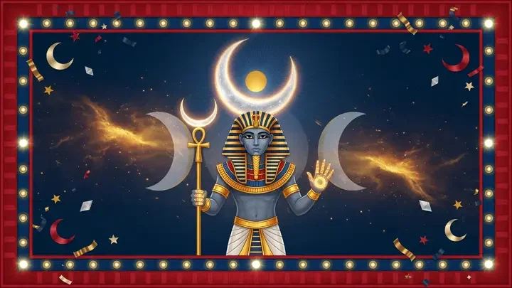 Ilustración inspirada en Mega Fire Blaze: Khonsu God of Moon