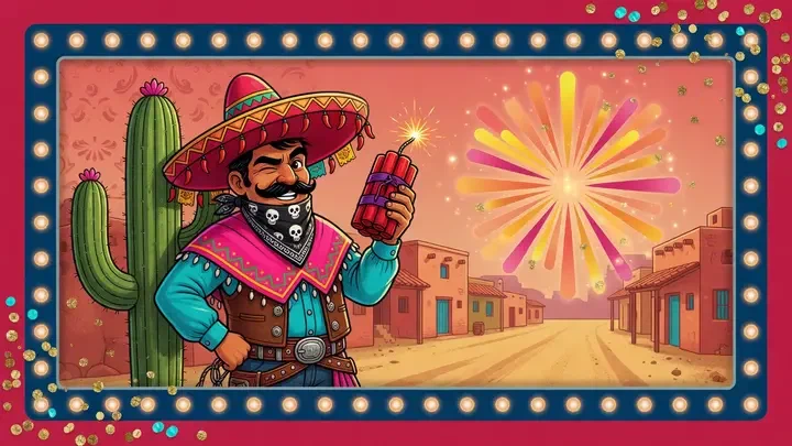 Ilustración inspirada en El Bandido Explosivo